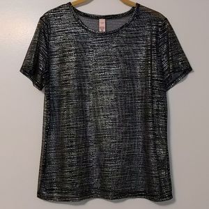 Sheer Mesh Metallic Victoria's Secret Tee